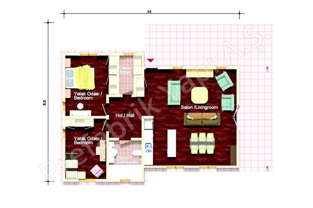 Single Storey Villa Plan