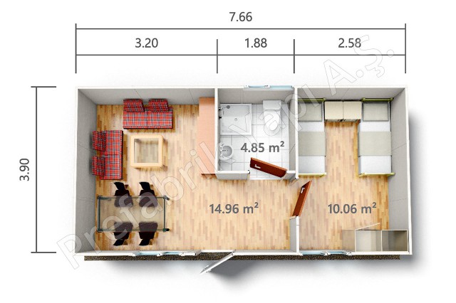 YPE 1 30 m2 Plan